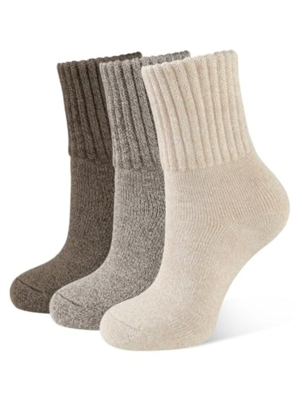 Women's Winter Boot Crew Socks Warm Cozy 3 Pairs